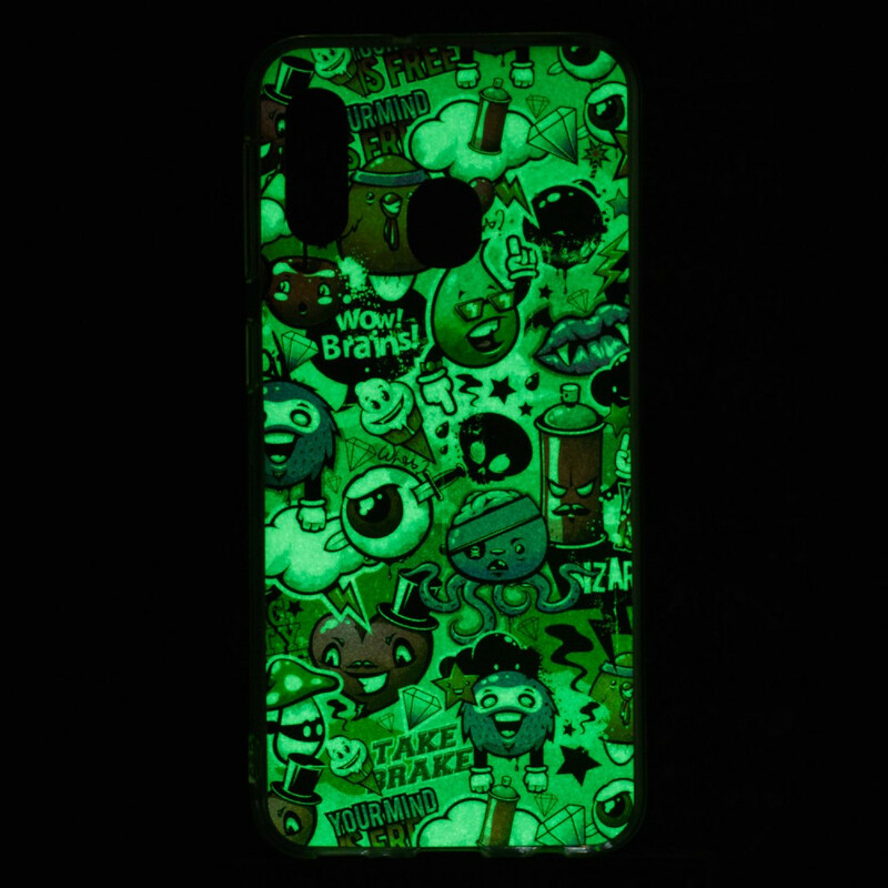 Samsung Galaxy A20e Cover Wahnsinn Fluoreszierend