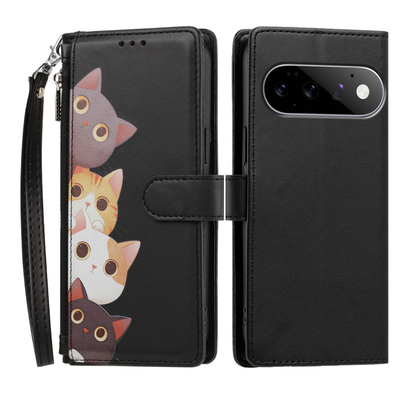 Hülle für Google Pixel 11 Pro / 11 mit Katzenmotiv und Trageriemen