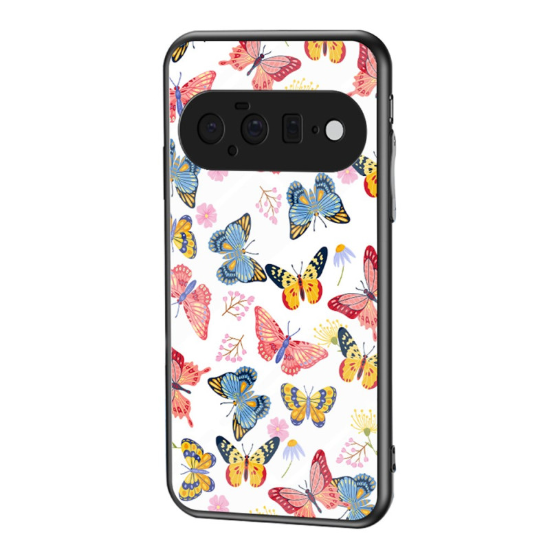 Google Pixel 11-Hülle aus gehärtetem Glas mit Schmetterlingsmotiv