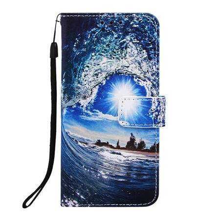 Samsung Galaxy A70 Tasche Landschaftsträume mit Riemen