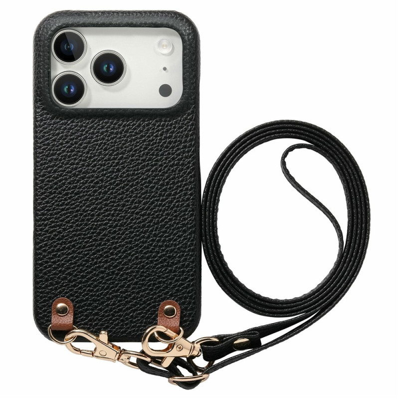 iPhone 18 Pro / 17 Pro Schutzhülle mit Kordel aus Kunstleder