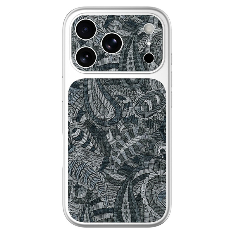 Retro-Hülle für iPhone 18 Pro / 17 Pro mit glänzendem silbernem Rand