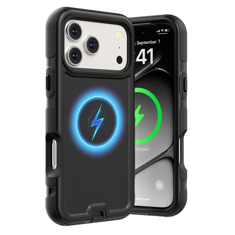 Magnetische, stoßfeste iPhone 18 Pro / 17 Pro-Hülle mit dreifacher Schicht