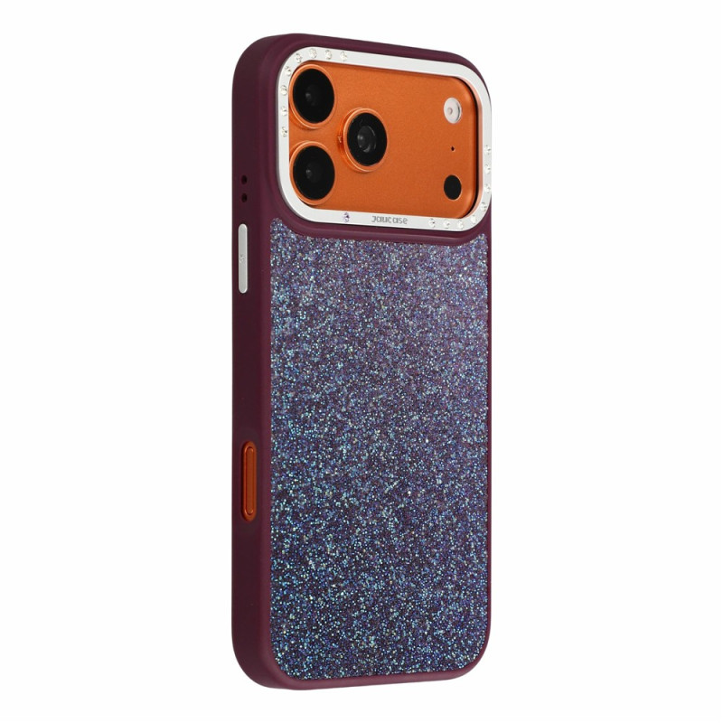 Magnetische, strukturierte iPhone 18 Pro Max / 17 Pro Max-Hülle mit Strass-Rahmen