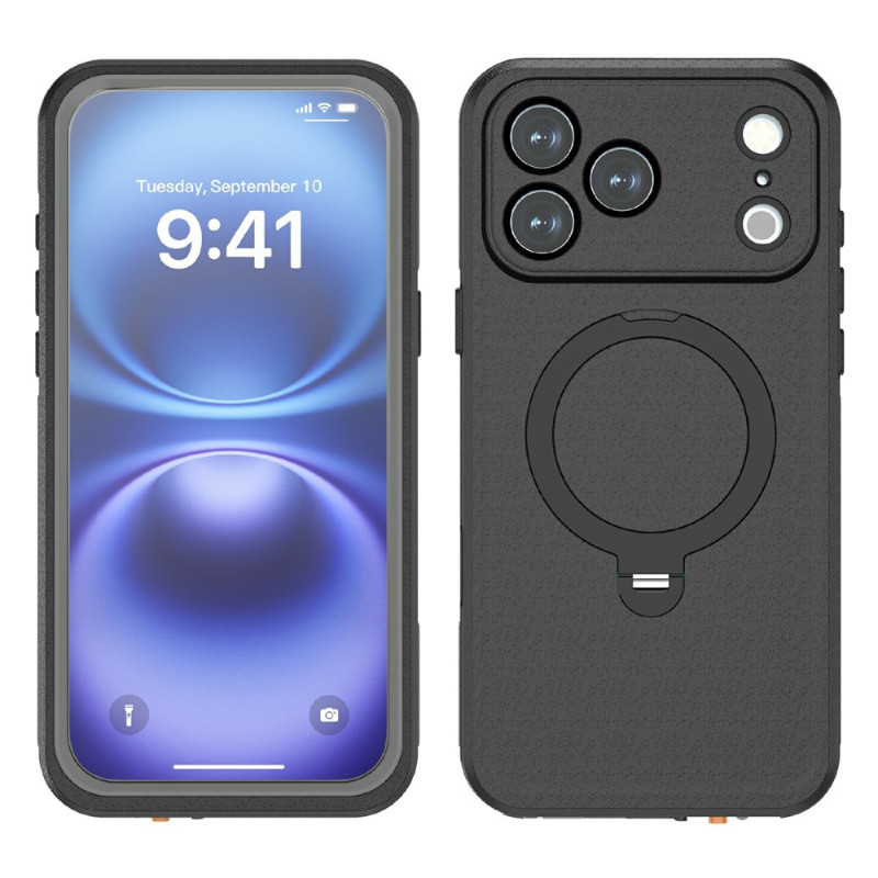 Wasserdichte iPhone 18 Pro Max / 17 Pro Max-Hülle (IP68), MagSafe-kompatibel, mit Halterung