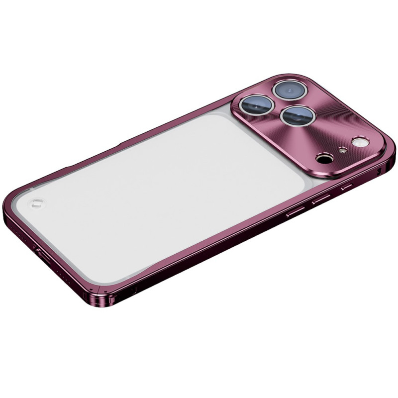 Transparente, mattierte iPhone 18 Pro Max-Hülle mit Metallrahmen