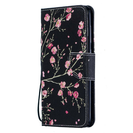 Samsung Galaxy A70 Blumen Tasche mit abnehmbarem Riemen