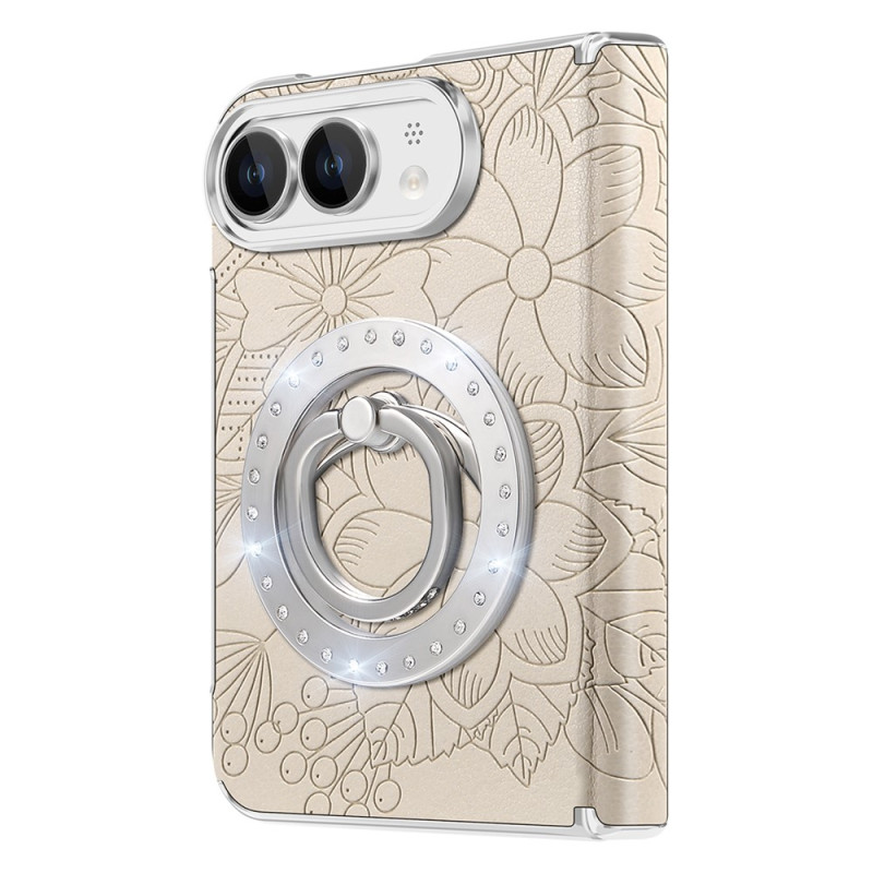 Magnetische iPhone-Hülle „Duo“ mit drehbarem Strassring