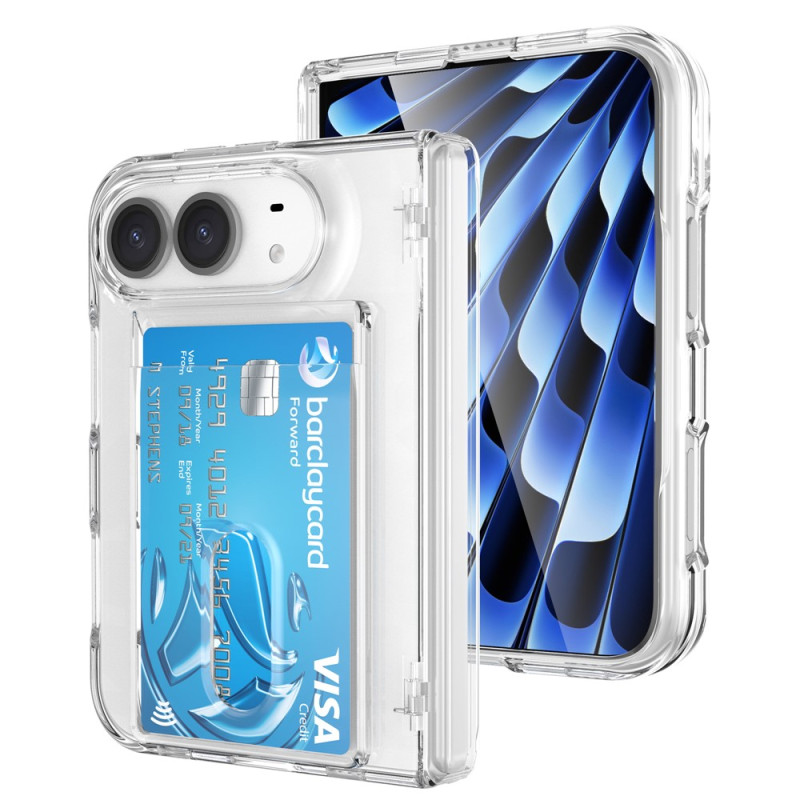 iPhone-Hülle „Duo“ mit Kartenfach, Scharnier-Schutz und gehärtetem Glas