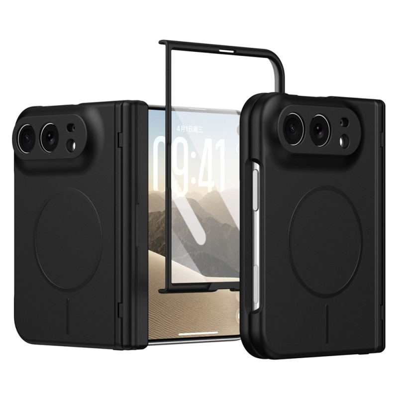 Magnetische iPhone-Hülle „Duo“ N52 mit 9H-Panzerglas und Scharnierschutz