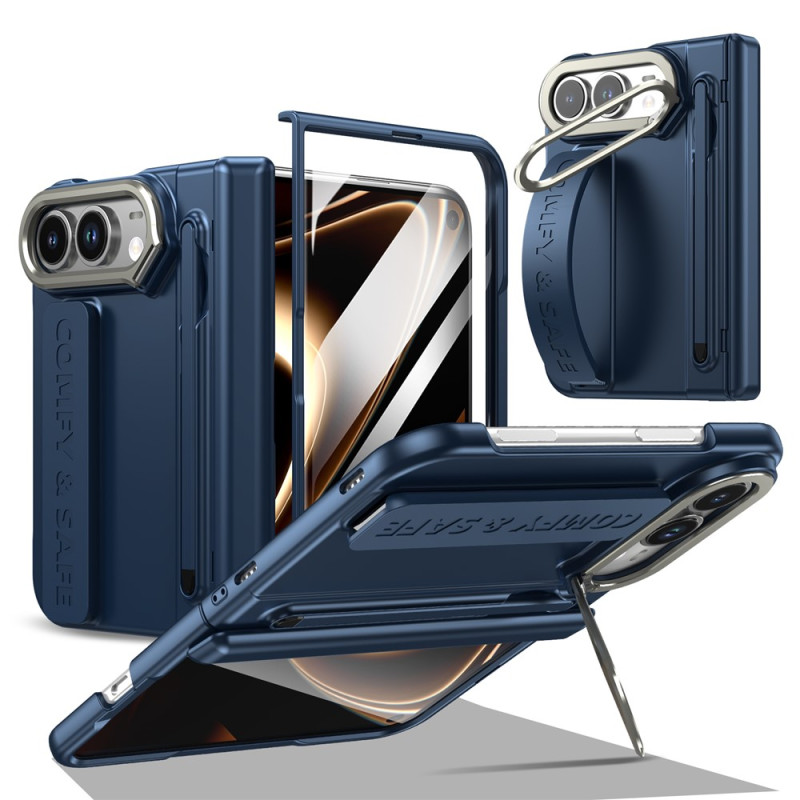 iPhone-Hülle „Duo“ mit Kamerahalterung, 9H-Panzerglas und Stylus