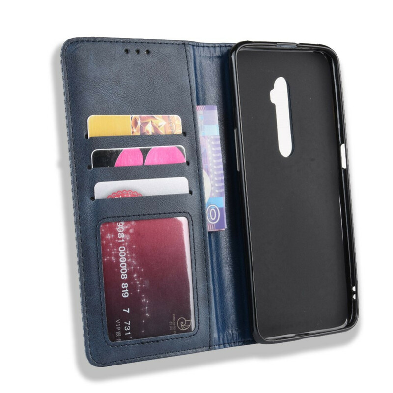 Flip Cover Oppo Reno 10x Zoom Vintage Styled Leather Effect