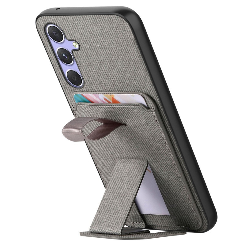 Hülle für Samsung Galaxy A18 4G / A17 4G / 5G in Stoffoptik mit Kartenfach und Ständer