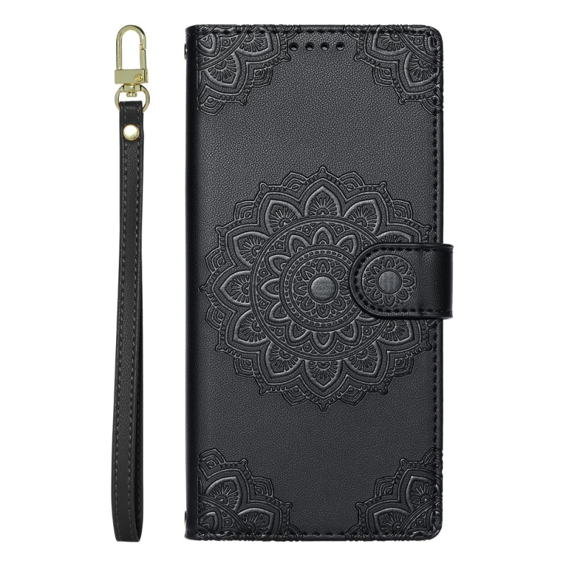 Hülle für Samsung Galaxy A18 4G / A17 4G / 5G mit Mandala-Blumenmuster und Trageband
