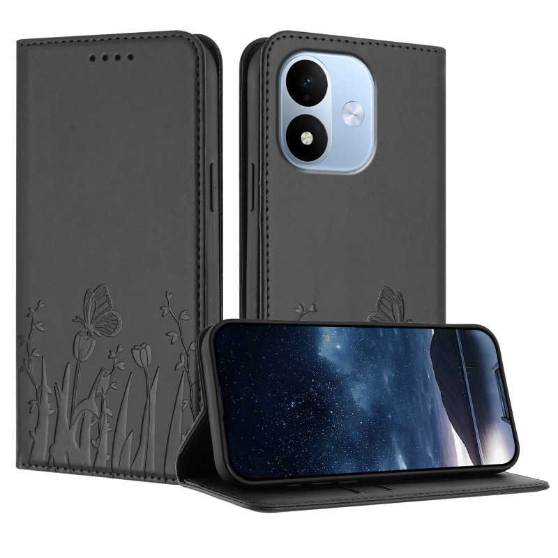 Hülle für das Xiaomi Redmi Note 17 5G / 4G mit Tulpen- und Schmetterlingsmotiv