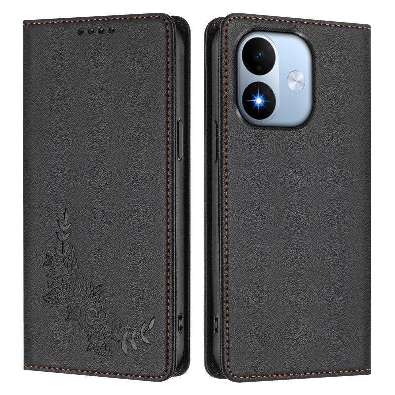 Flip-Cover für Xiaomi Redmi Note 17 5G / 4G – Pfingstrosen