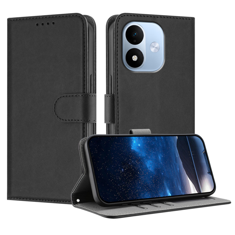 Xiaomi Redmi Note 17 5G / 4G Hülle in einfarbigem Leder-Look