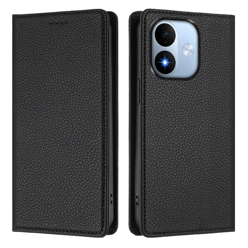 Flip-Cover für Xiaomi Redmi Note 17 5G / 4G – Brieftasche mit Litschi-Prägung und Anti-RFID-Schutz