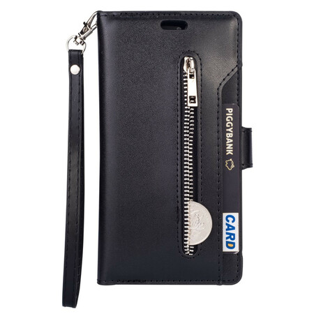 Hülle Samsung Galaxy A70 Geldbörse mit Lanyard