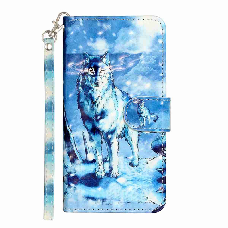 Samsung Galaxy S26 FE-Hülle „Schneewolf“ mit Trageriemen