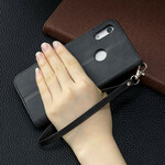 Huawei Y6 2019 Glatt Schräge Klappe Hülle