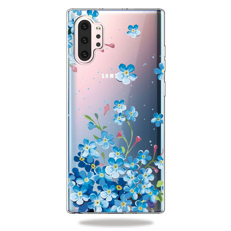 Samsung Galaxy Note 10 Plus Cover Blaue Blumen