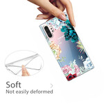 Samsung Galaxy Note 10 Plus Cover Transparent Aquarell Blumen
