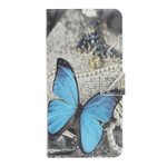  Samsung Galaxy Note 10 Plus Schmetterling Hülle Blau
