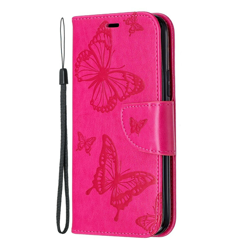 iPhone 11 Hülle Gedruckte Schmetterlinge mit Riemen