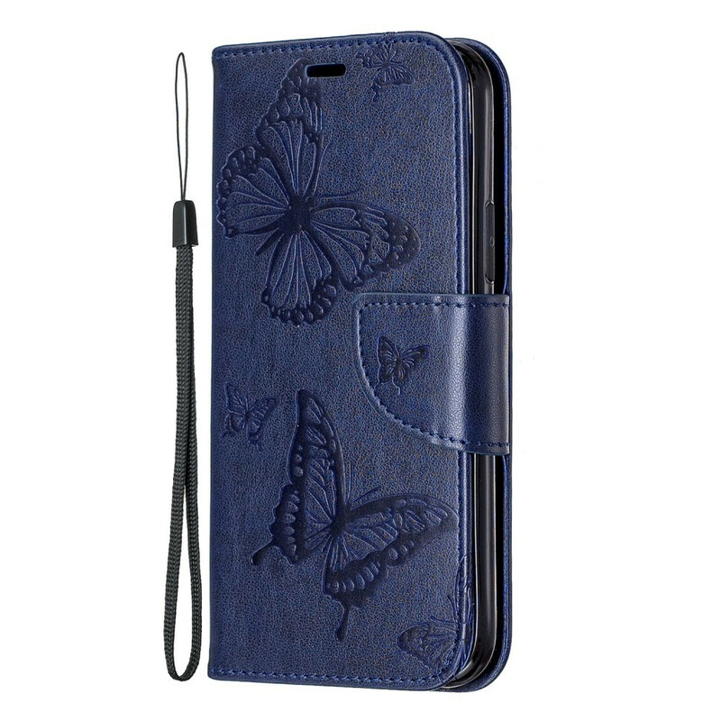 iPhone 11 Hülle Gedruckte Schmetterlinge mit Riemen