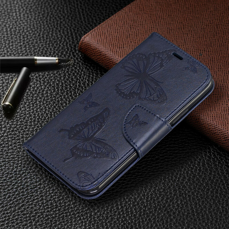 iPhone 11 Hülle Gedruckte Schmetterlinge mit Riemen