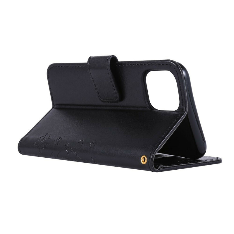 iPhone 11 Max Hülle Schmetterlinge in den Blumen