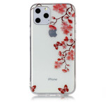 Transparente iPhone 11 Hülle Zweig mit Schmetterlingen