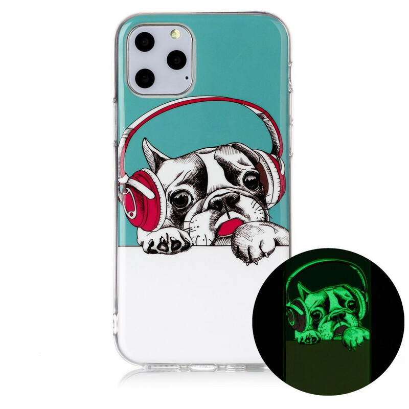 iPhone 11 Cover Hund Fluoreszierend