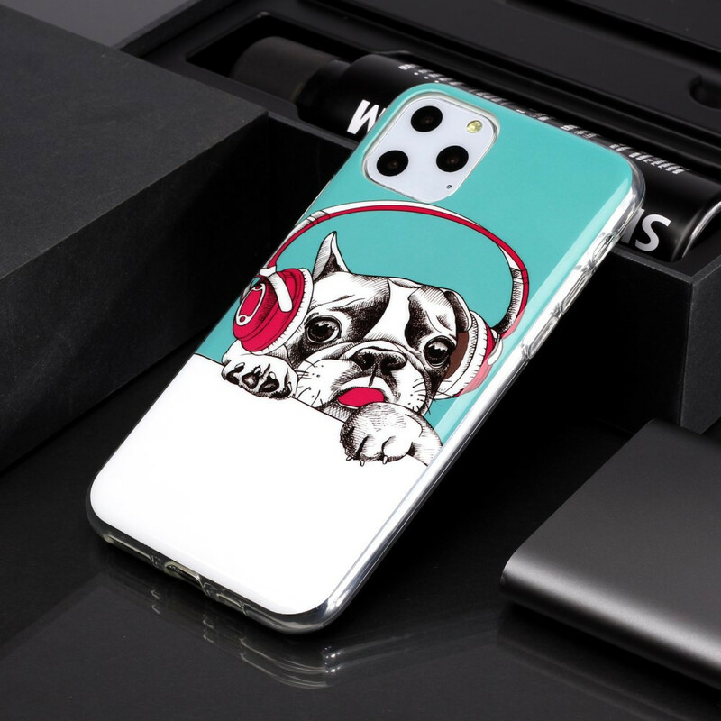 iPhone 11 Cover Hund Fluoreszierend