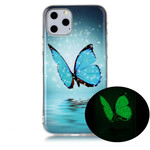 iPhone 11 Schmetterling Cover Blau Fluoreszierend