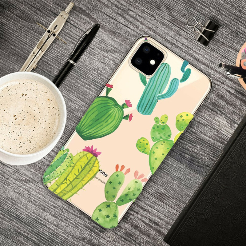 iPhone 11 Cactus Aquarell Cover