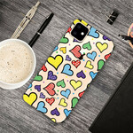 iPhone Cover 11 Herzen Multicolors