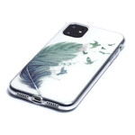 Transparentes iPhone 11 Cover Bunte Feder