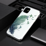 Transparentes iPhone 11 Cover Bunte Feder