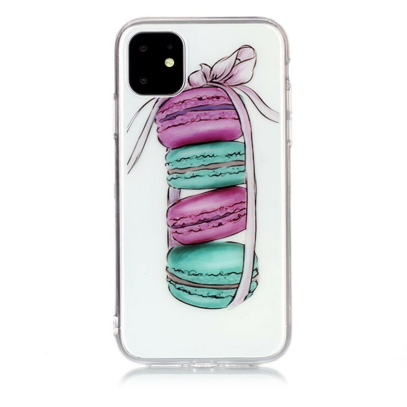 Transparentes iPhone 11 Cover Macarons Gourmands