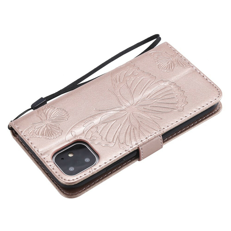 iPhone 11 Hülle Riesige Schmetterlinge mit Riemen