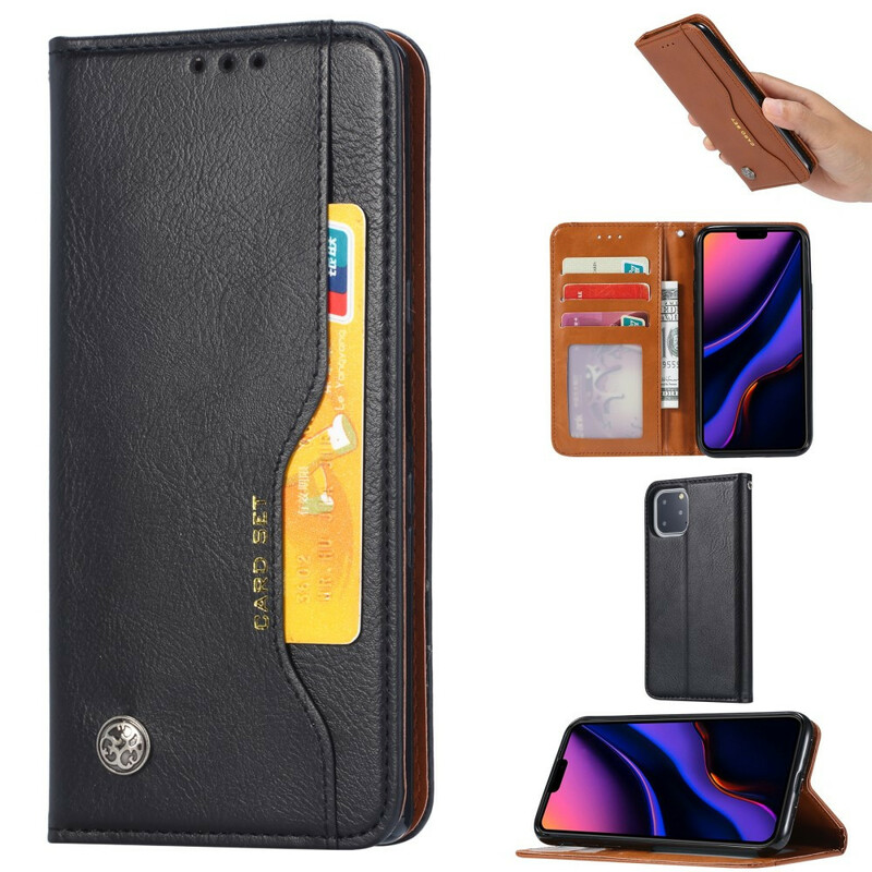 Flip Cover iPhone 11 Pro Max Kunstleder Kartenhalter