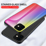iPhone 11 Pro Cover Gehärtetes Glas Kohlefaser