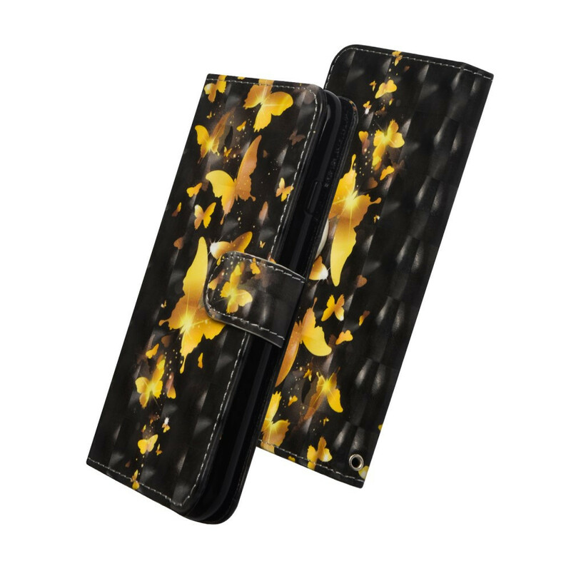 Xiaomi Redmi Note 8 Pro Hülle Gelbe Schmetterlinge