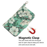 Xiaomi Redmi Note 8 Pro Tasche Blumenzweig mit Riemen