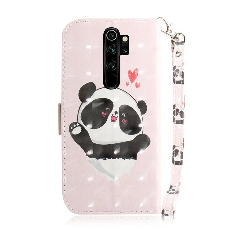 Xiaomi Redmi Note 8 Pro Panda Love Tasche mit Riemen