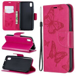 Xiaomi Redmi 7A Tasche Gedruckte Schmetterlinge mit Riemen