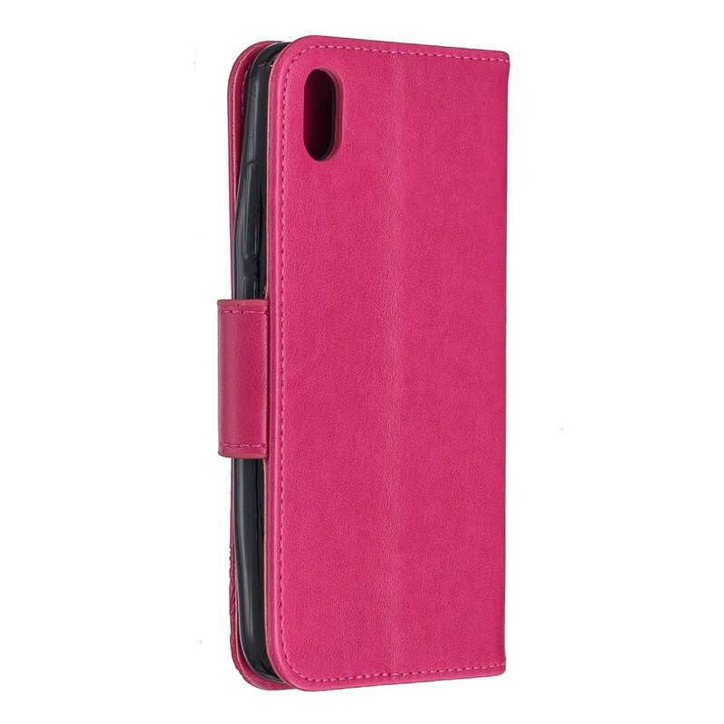 Xiaomi Redmi 7A Tasche Gedruckte Schmetterlinge mit Riemen