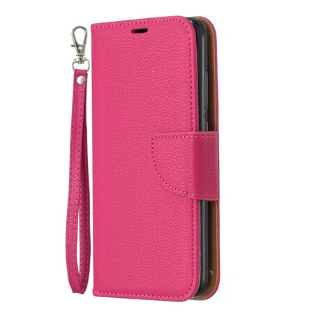 Xiaomi Redmi 7A Tasche Lederoptik Litschi Bunt mit Lanyard